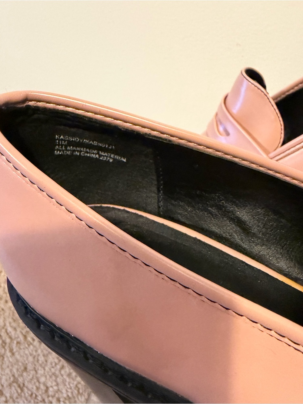 Madden Girl Rose Pink Chunky Platform Loafers size 11 - Picture 3 of 6
